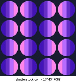 Simple abstract geometric design. Rounded repeated pattern for textile, wallpaper, wrapping paper, prints, surface design, web or another accent etc.