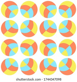 Simple abstract geometric design. Rounded repeated pattern for textile, wallpaper, wrapping paper, prints, surface design, web or another accent etc.