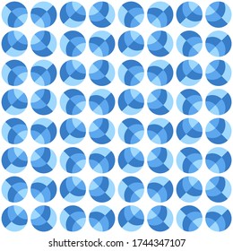 Simple abstract geometric design. Rounded repeated pattern for textile, wallpaper, wrapping paper, prints, surface design, web or another accent etc.