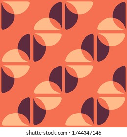 Simple abstract geometric design. Rounded repeated pattern for textile, wallpaper, wrapping paper, prints, surface design, web or another accent etc.