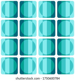 Simple abstract geometric design. Rounded repeated pattern for textile, wallpaper, wrapping paper, prints, surface design, web or another accent etc.