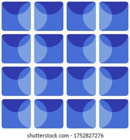 Simple abstract geometric design. Rounded repeated pattern for textile, wallpaper, wrapping paper, prints, surface design, web or another accent etc.
