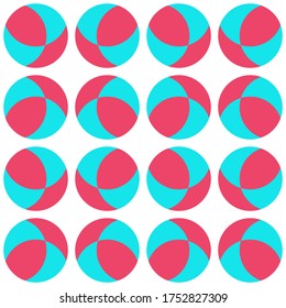 Simple abstract geometric design. Rounded repeated pattern for textile, wallpaper, wrapping paper, prints, surface design, web or another accent etc.