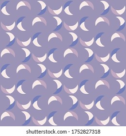 Simple abstract geometric design. Rounded repeated pattern for textile, wallpaper, wrapping paper, prints, surface design, web or another accent etc.