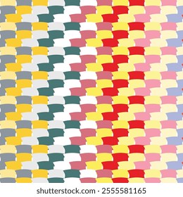 Simple abstract geometric design. Rounded repeated pattern for textile, wallpaper, wrapping paper, prints, surface design,