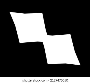 Simple abstract geometric form(s), shape(s). Random, angular vetor design element