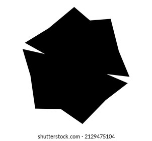 Simple abstract geometric form(s), shape(s). Random, angular vetor design element