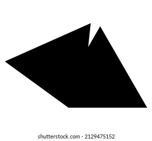 Simple abstract geometric form(s), shape(s). Random, angular vetor design element