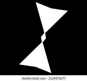 Simple abstract geometric form(s), shape(s). Random, angular vetor design element