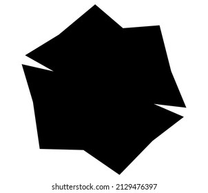 Simple abstract geometric form(s), shape(s). Random, angular vetor design element