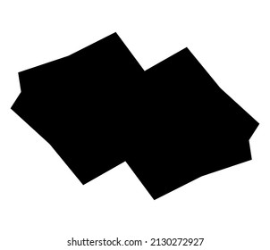 Simple abstract geometric form(s), shape(s). Random, angular vetor design element