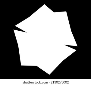 Simple abstract geometric form(s), shape(s). Random, angular vetor design element