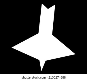 Simple abstract geometric form(s), shape(s). Random, angular vetor design element