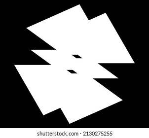 Simple abstract geometric form(s), shape(s). Random, angular vetor design element