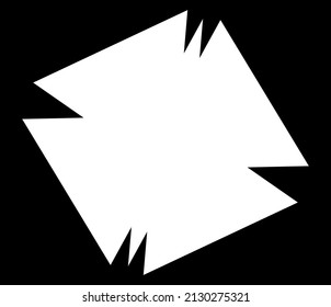 Simple abstract geometric form(s), shape(s). Random, angular vetor design element