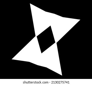 Simple abstract geometric form(s), shape(s). Random, angular vetor design element