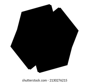 Simple abstract geometric form(s), shape(s). Random, angular vetor design element