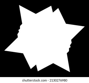 Simple abstract geometric form(s), shape(s). Random, angular vetor design element