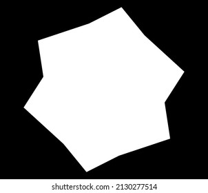 Simple abstract geometric form(s), shape(s). Random, angular vetor design element