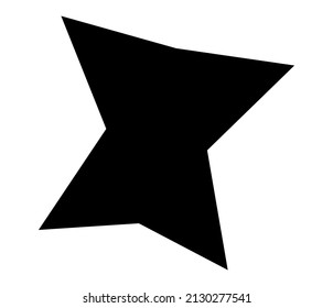Simple abstract geometric form(s), shape(s). Random, angular vetor design element