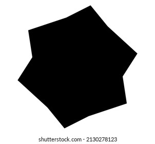 Simple abstract geometric form(s), shape(s). Random, angular vetor design element