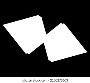 Simple abstract geometric form(s), shape(s). Random, angular vetor design element