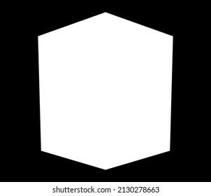 Simple abstract geometric form(s), shape(s). Random, angular vetor design element