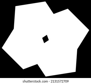 Simple abstract geometric form(s), shape(s). Random, angular vetor design element
