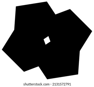 Simple abstract geometric form(s), shape(s). Random, angular vetor design element