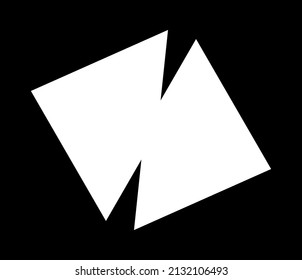 Simple abstract geometric form(s), shape(s). Random, angular vetor design element