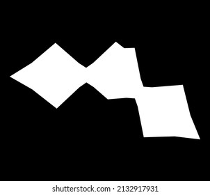 Simple abstract geometric form(s), shape(s). Random, angular vetor design element