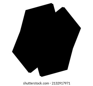 Simple abstract geometric form(s), shape(s). Random, angular vetor design element