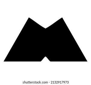 Simple abstract geometric form(s), shape(s). Random, angular vetor design element