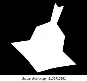 Simple abstract geometric form(s), shape(s). Random, angular vetor design element