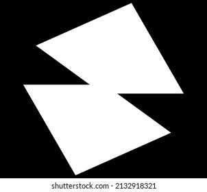 Simple abstract geometric form(s), shape(s). Random, angular vetor design element
