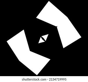 Simple abstract geometric form(s), shape(s). Random, angular vetor design element