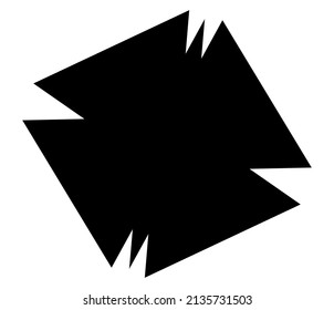 Simple abstract geometric form(s), shape(s). Random, angular vetor design element