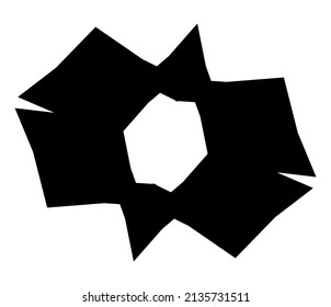 Simple abstract geometric form(s), shape(s). Random, angular vetor design element