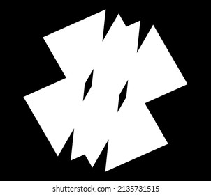 Simple abstract geometric form(s), shape(s). Random, angular vetor design element