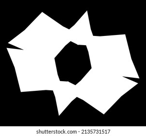 Simple abstract geometric form(s), shape(s). Random, angular vetor design element