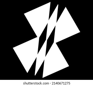 Simple abstract geometric form(s), shape(s). Random, angular vetor design element