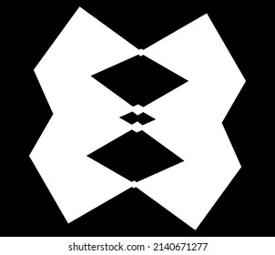 Simple abstract geometric form(s), shape(s). Random, angular vetor design element