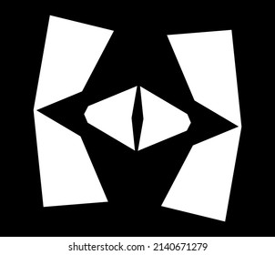 Simple abstract geometric form(s), shape(s). Random, angular vetor design element