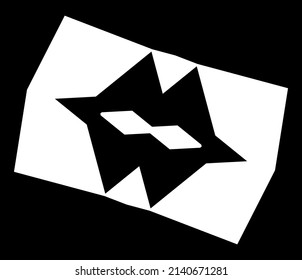 Simple abstract geometric form(s), shape(s). Random, angular vetor design element