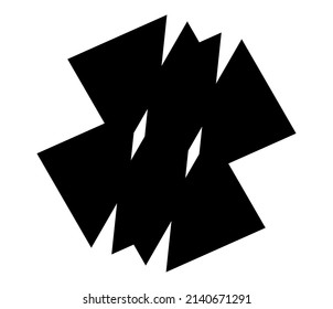 Simple abstract geometric form(s), shape(s). Random, angular vetor design element
