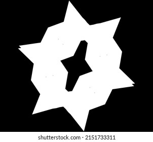 Simple abstract geometric form(s), shape(s). Random, angular vetor design element