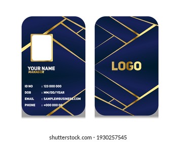 Simple Abstract Geometric Id Card Design Professional Identity Card Template Vector for Employee and Others
