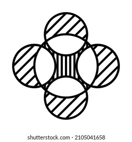 Simple abstract geometric linear icon. Vector Geometric Abstract shapes. Line isolated elements. Professional vector lne icon for your website, application and presentation.