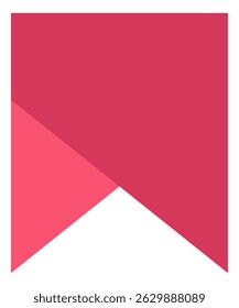 Simple abstract geometric mark, ribbon, flag