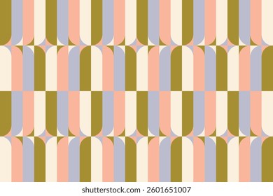 Simple abstract geometric pastel seamless pattern design vector 